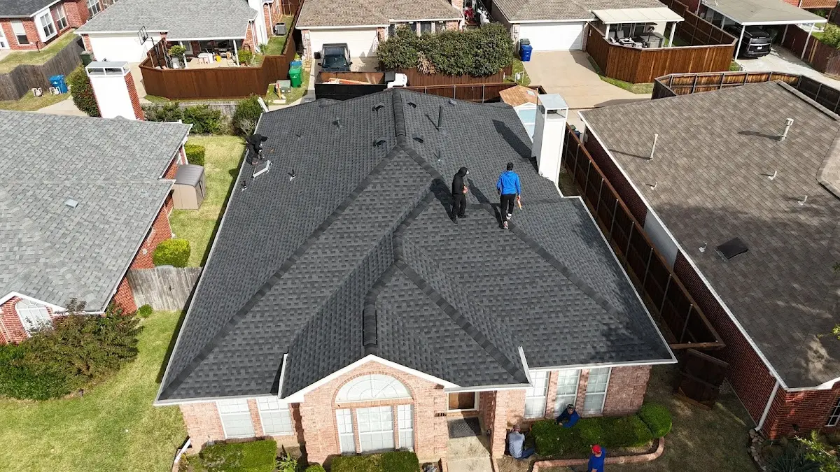 Slate & Tile Roof Repair work in progress on a West Dundee property